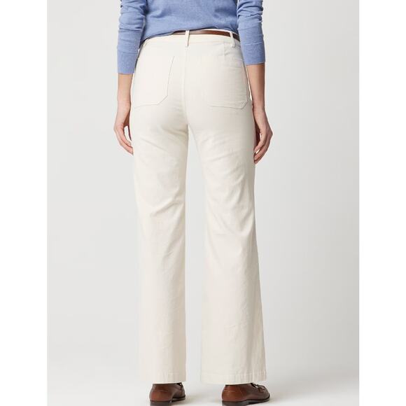 J CREW Lizzie High-rise Patch-pocket Wide-leg Pant Size 29 Natural Ivory - Picture 5 of 10